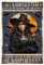 GLOBLELAND Metall Blechschild „Hexe“ Für Garage Schilder Gartenschilder 12x8 cm Kunsttafel Poster Wanddekoration Schwarze Katze Blechschild Für Zuhause Küche Bar Club Café Obstgarten