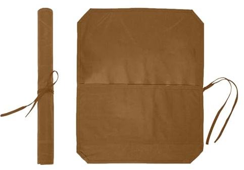 Messer-Rolltasche aus, Mehrzweck-Messerhalter, Rolltasche, 7 Fächer, Messer-Etui mit verstellbarem Schultergurt für Küchenmesser