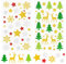 336x Aufkleber Weihnachten, Glitzer Weihnachtsbaum Sticker, 8 Bogen Schneeflocken Gold Sterne Sticker, Selbstklebend Weihnachtselch Aufkleber für Karten Scrapbooking Geschenke Basteln Adventskalender