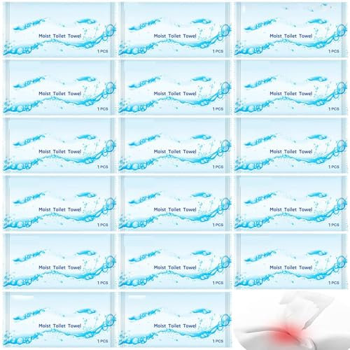 Lingettes Nettoyantes - Lot De 50 Papier Lingette Humides En Papier Toilette EmballéEs Individuellement,Sopalin Pour Adultes – Gants De Toilette Jetables Doux, Parfaits Maison & Voyages.