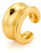 ALEXCRAFT Ohrklemme Ear Cuff Gold Breit Wasserfest Piercing Fakes Set klemmen Ohr Conch Clip On Ohrringe Gold für Frauen Freundin Mama Mädchen