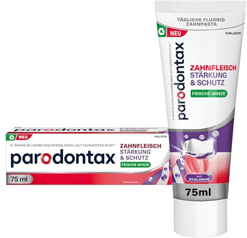 Zahnpasta parodontax Zahnfleisch Stärkung & Schutz, klinisch nachgewiesener Zahnfleisch-Schutz, hilft bei der Stärkung & dem Schutz des Zahnfleischrands für gesundes Zahnfleisch, frische Minze, 75 ml