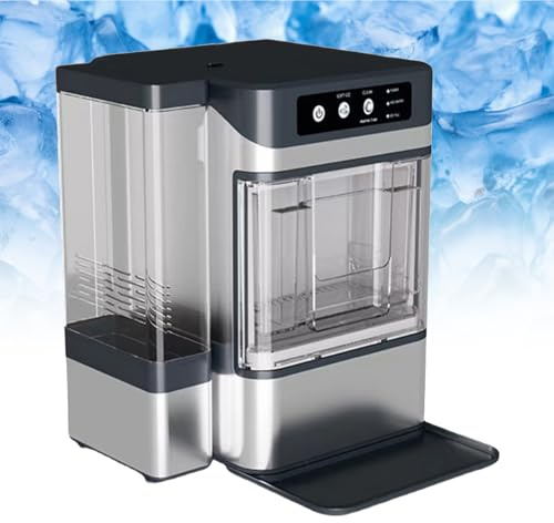 DUXMM Countertop Nugget Ice Maker,Portable Ice Machine with Self-Cleaning,38Ib/24H, Self-Cleaning, One-Click Operation,Ideal for Parties, Kitchens, Bars, Offices