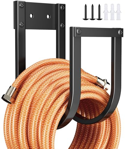 pickpiff Soporte de pared para manguera de jardín – Soporte de pared de metal para manguera de jardín, garaje o patio