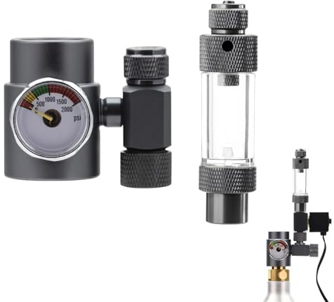BDKMMS Aquarium CO2 Regulator, CO2 System Kit with High Precision Needle Valve & Bubbles Counter for Planted Tank