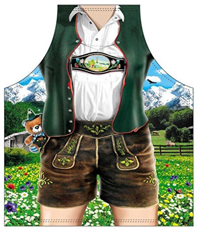 Close Up Kinder-Kochschürze Bayerischer Junge in Lederhose, Universalgröße für Kids