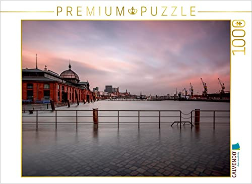 CALVENDO Puzzle Hochwasser bei der Fischauktionshalle | 1000 Teile Lege-Größe 64 x 48 cm Foto-Puzzle für glückliche Stunden