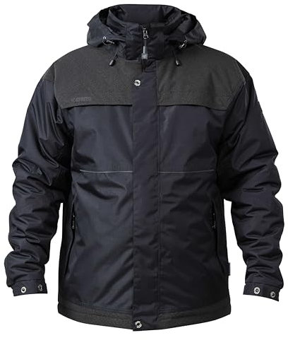 Apache ATS Waterproof Workwear Padded Jacket | Black Size L (46inch) | Durable Material Panels | Multi Pocket Features | Removable Strom Hood