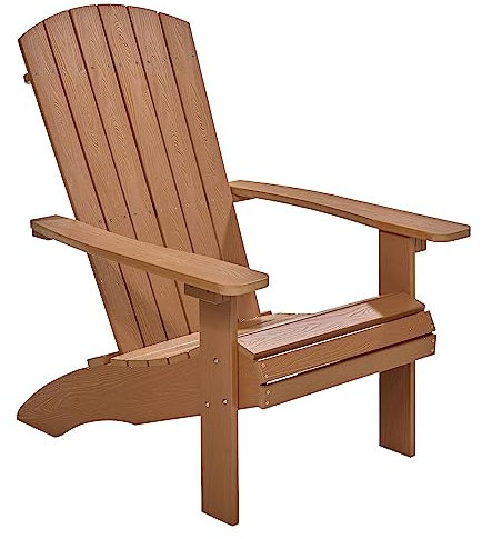 NEG Design Adirondack Stuhl Marcy (naturbraun) Westport-Chair Sessel täuschend echte Holzoptik, wetterfest, UV- und farbbeständig
