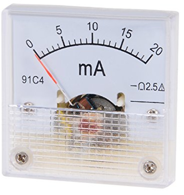 sourcing map 1Stk 91C4-A Analoges Stromanzeigegerät DC 20mA Amperemeter Stromkreisprüfung DE de