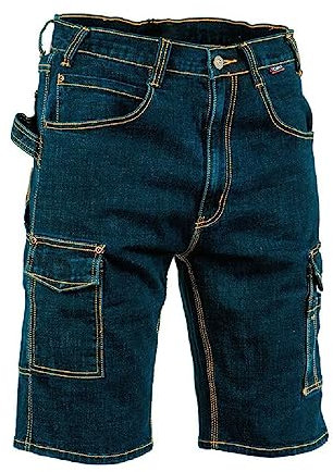 Cofra V497-0-00.Z56 MANACOR Jeans Shorts, 70% Baumwolle, 28% Polyester, 2% Elasthan, 330G-M² Jeansblau, Größe 56