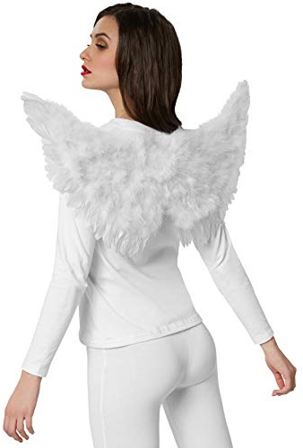 dressforfun 303398 Festliche Engelsflügel, Accessoires für Engelskostüm, 47 x 51 cm, weiß