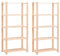 vidaXL 2x Kiefer Massiv Lagerregal 5 Böden 250kg Kellerregal Holzregal Regal