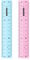 Kores - 15 cm transparentes Lineal mit Tintenkante für Kinder und Studenten, leicht, Schul- und Bürobedarf, 1 Stück in verschiedenen Farben, aus Kunststoff