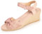Isotoner Espadrilles Femme nœud,40 EU,Rose-Rose