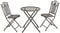 [en.casa] Bistroset Biella Balkonset 3-TLG. Bistrotisch mit 2 Stühlen Essgruppe Sitzgruppe Metall Gartenmöbel Set Balkonmöbel Gartenset klappbar Gartengarnitur Dunkelgrün