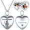 ChicSilver Saint Christophorus Medaillon für 2 Foto Damen Herren Heiliger Christophorus Liebesherz Photo Amulett Anhänger mit Ihr Wunschgravur für Geburtstag Vatertag