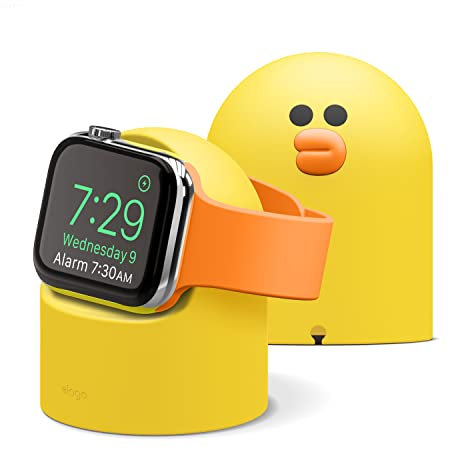 elago | LINE Friends W2 Charger Stand Compatible with All Apple Watch Series Ultra 2&1/10/9/8/SE2/7/6/SE/5/4/3/2/1 (49mm, 46mm, 45mm, 44mm, 42mm, 41mm, 40mm, 38mm), Nightstand Mode (SALLY)