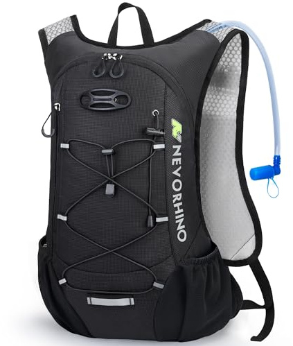 Lightweight Hydration Backpack, Running Backpack with 2L Water Bladder, Hydro Water Daypack for Cycling Hiking Rave for Men Women