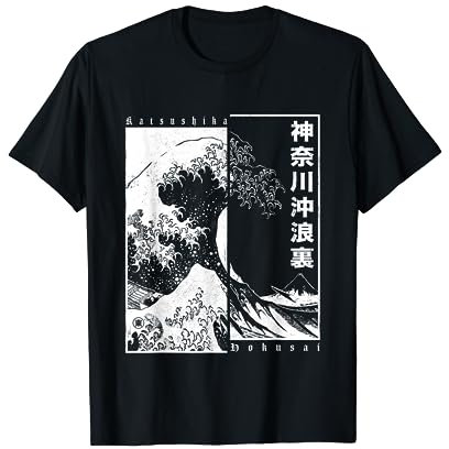 Art Japonais Hokusai Japon Esthétique Kanagawa Grande Vague T-Shirt