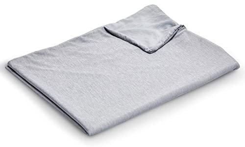 EXQ Home Cooling Weighted Blanket Cover 60x80 -Queen Size Premium Soft Duvet Cover for Weighted Blanket with Zipper,Machine Washable Duvet Cover (Grey,Duvet Cover Only)