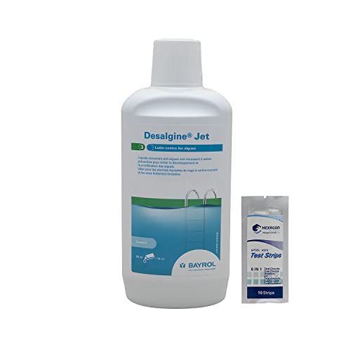 BAYROL DESALGIN Jet Liquide - 1L | Anti-Algues Préventif - Non moussant + 10 Tests HPS OFFERTS 6 en 1