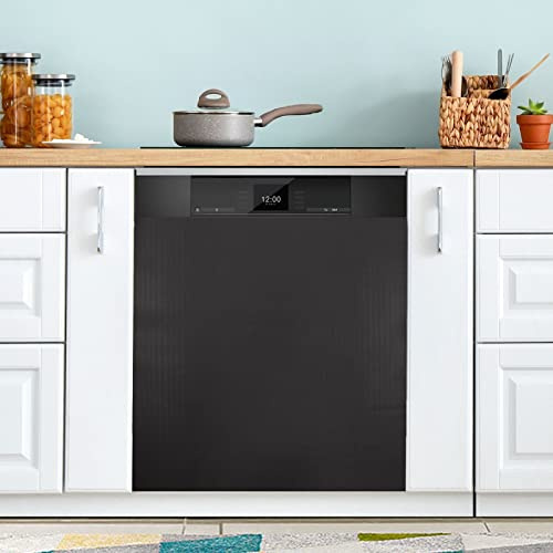 Autocollant magnétique pour lave-vaisselle - Noir - Pour la maison, la cuisine - Pour réfrigérateur et machine à laver