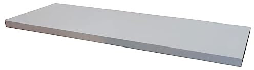 Roseley 60cm 90cm 118cm Long Shelf Board Stainless Steel Oak Walnut Wall Decoration Space-Saving Storage For Home & Office Optional Wall Fixings [Pebble Grey [60 x 18cm]]