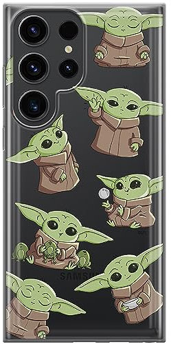 ERT GROUP Handyhülle für Samsung S23 Ultra Original und offiziell Lizenziertes Star Wars Muster Baby Yoda 029 optimal an die Form des Handy angepasst, teilweise transparent