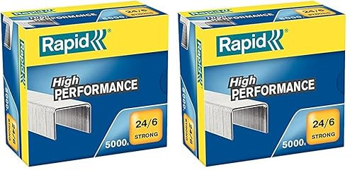 Rapid Heftklammern (24/6 mm, Strong, verzinkt) 5000 Stück (Packung mit 2)