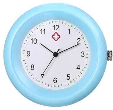 JewelryWe Schwesternuhr Krankenschwesteruhr Taschenuhr Stethoskop: Blau Analog Quarz Uhr Damen Herren leicht lesbare Stethoskopuhr Arbeitsuhr für Krankenschwestern Ärzte Pflege