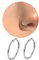 ROMAXO 2 Pcs Plain Silver Nose Ring 20g Piercing Jewellery, 6mm 8mm Nose Rings hoop Snug and Super Snug Nose Ear Lip ring Tragus Septum Piercing Jewellery, stainless Steel Women Girl's Gift