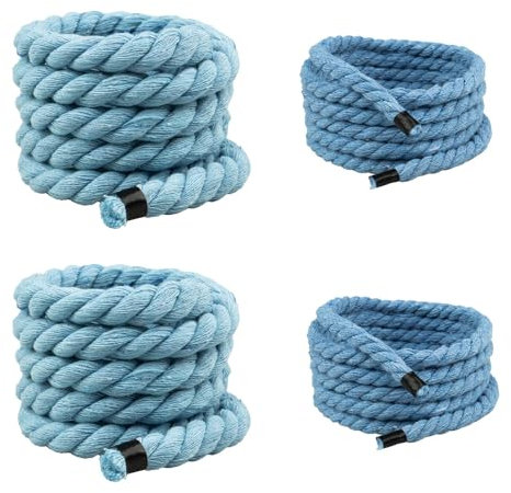 North Hill Goods Cordones de cuerda gruesa: cordones de repuesto perfectos para tenis AF1 y otros tenis de moda/atletismo, Azul/claro