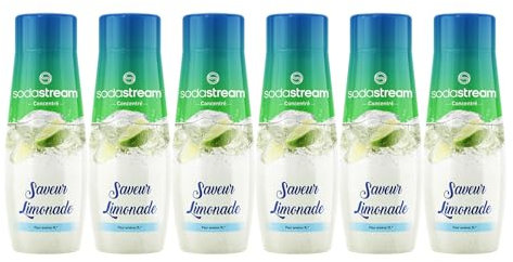 SodaStream Lot de 6 Concentrés Limonade pour Machine à Eau Pétillante et Soda | Préparez jusqu'à 9 Litres de Limonade en Quelques Secondes, 440ml