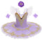 OBEEII Robe de Ballet Paillettes Broderies Ballet Tutu Justaucorps Danse Classique Gymnastique L?otard Costume Violet 02 9-10 Ans