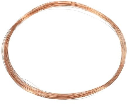 PATIKIL 33 Feet Solid Bare Copper Wire, 32 Gauge 99.9% Pure Copper Wire 0.2mm Soft Beading Wire Metal Plant Stem Ties for Jewelry Craft (10m)