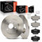Frankberg 2x Bremsscheiben + 4x Bremsbeläge Mit bremsenschmiermittel Vorderachse Kompatibel mit Cabrio 450 2000-2004 Fortwo Cabrio 450 451 2004-2024 Replace# 0004341V001