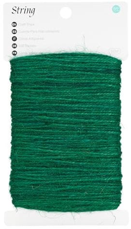 KINGLAKE Spago da giardino verde da 50 m, 2 mm, spago di iuta per artigianato, confezioni regalo, giardinaggio, imballaggio, decorazioni natalizie