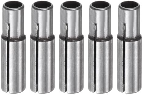sourcing map 5pcs Collet Adapter 1/4 to 1/8 Die Grinder Chuck Driver Adapter CNC Engraving Bit Router Converter for CNC Machine Tool