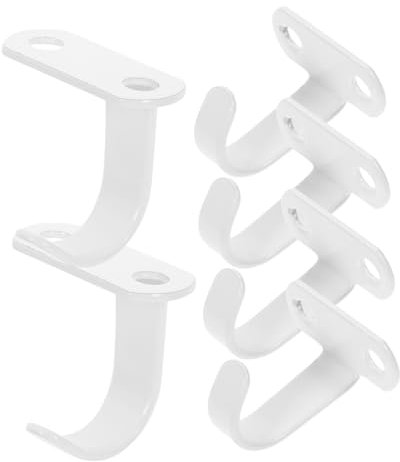 LALADEFIEE 12 StüCk WeißE Eisen Haken Zum EinhäNgen FüR KüChe Balkon Und Garderobe Vielseitige AufhäNgehaken Ohne Werkzeug Installation