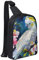 Schöner Rucksack mit Kakadu-Vogel-Blumen-Druck, Crossbody-Sling-Tasche für Männer und Frauen, verstellbare Umhängetasche, Reisen, Wandern, Brusttasche, Tagesrucksack, Schwarz , Einheitsgröße
