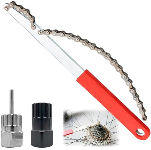 3 Stück Fahrrad Reparatur Werkzeugset für 6 7 8 9 10 11 Fach Kassette, Kettenpeitsche mit Zahnkranzabzieher, Ritzelabnehmer, Fahrradwerkzeug Schraubkranz, Kassetten Entfernungs, Kassettenabzieher