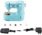 Nähmaschine, Nähmaschine Anfänger, Kindernähmaschine mit Fußpedal, 2 Betriebsarten, Zwei-Wege-Nähen, 2 Geschwindigkeiten, Mini Nähmaschine mit LED-Licht, Automatische Drahtschneidefunktion (Blau)