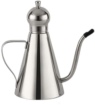 Oil and Vinegar Dispenser Oil and Vinegar Dispenser, Stainless Metal Jug Can,Oil Bottle Canoil Pots Large Opening is Designed Kitchen Storage(Small size)
