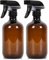 Cleaning Spray Bottles Hair Water Spray Bottle Plants Mister Sprayer Durable Trigger, Refillable, 2x 500ml Empty Gardening Atomizer Hair Mister Mist (Brown)
