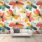Aquarell Blumen Tapete Buntes Blumen Tapeten Wandbild Pastellfarbene Dekorative Tapete Natur Kindertapete für Schlafzimmer Büro Dekoratives Wohnzimmer TV Hintergrund Großes Wandposter 430 X 300 cm