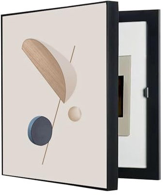 AWSAD Cache Compteur Electrique, Cache Tableau Electrique Decoratif Cacher Les Peintures Art Mural avec Cadre Poster DéCoration Salon(C,35X45CM/13.7x17.7in)