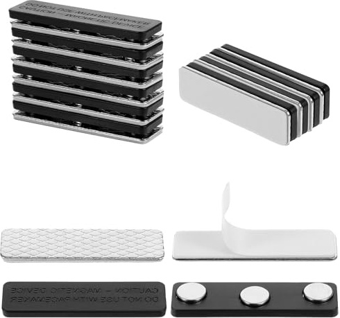 YBEATY 12 Pair Magnetic Curtain Closure Blackout Blind Accessory with Adhesive Curtain Magnets Clips Blackout Window Cover for Window Shade and Curtains