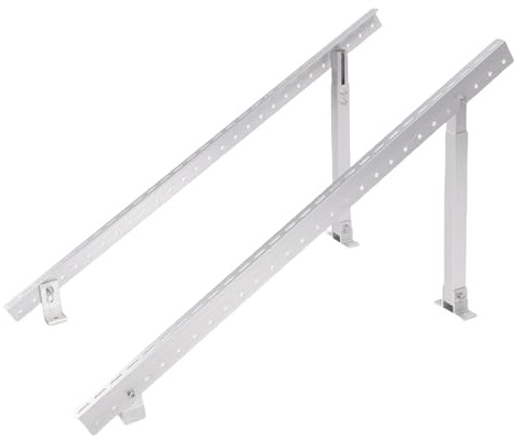 Focket Supports de Fixation pour Panneaux solaires, en Alliage d'aluminium, Supports inclinables pour Panneaux solaires de 41 Pouces avec Pied réglable en L, pour toiture