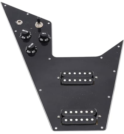 Walfront Elektrische Gitarre Beladene Vordrückung Pickguard mit 4 Spulen -Split -Switching und Mini Humbucker Holzlegierung Material Gitarren -Ladungsschutzplatte Set
